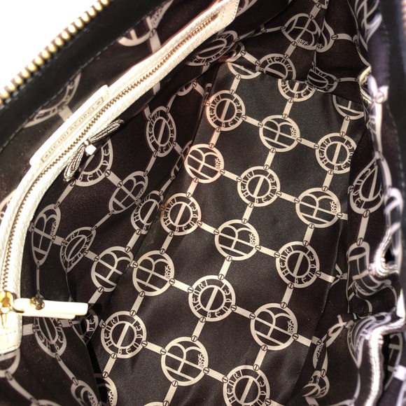 HP 🌺RARE stripe large satchel with long strap🌺 - Picture 5 of 13